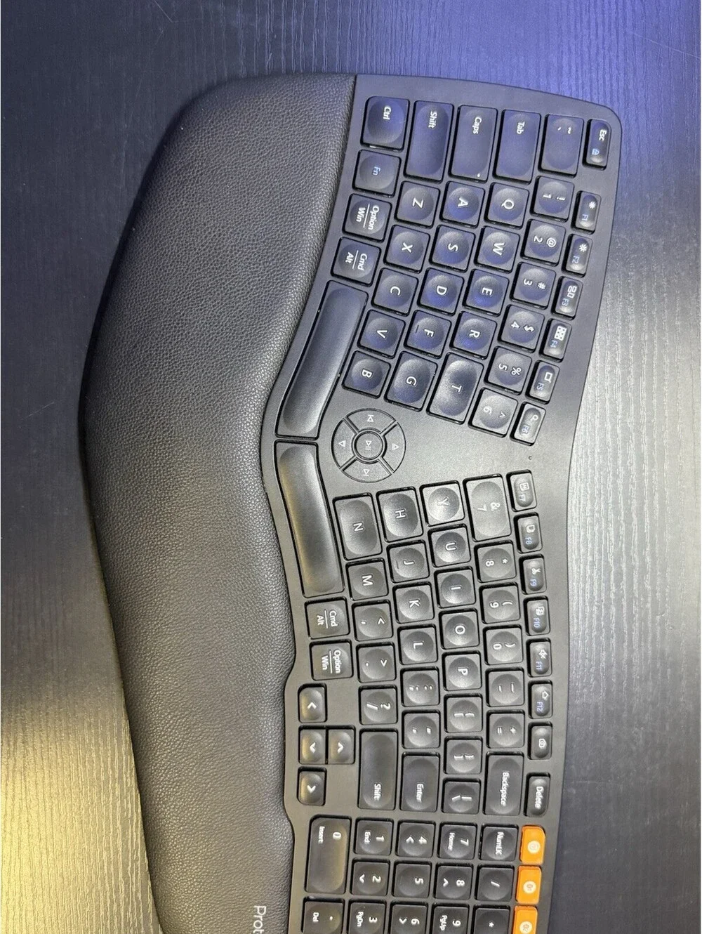 ProtoArc EK01 Plus Ergonomic Wireless Keyboard Bluetooth 2.4G Backlit Black